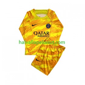 Jalkapallo Pelipaidat/Peliasut Paris Saint-Germain Maalivahti Lasten Vieraspaita 2023-2024 Pitkähihainen